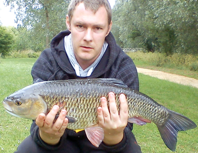 Andy Warren with a 6lb 7oz chub from an MKAA Ouse venue