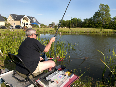 Dave fishing 'at home'