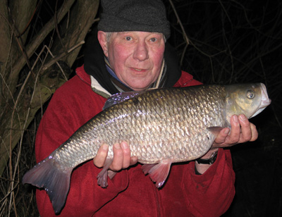 Finishing on the Lea Relief Channel at the end of the 2012 season with a monstrous chub
