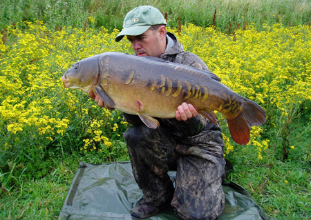 23lb 6oz and what a stunner - this is what river carping is all about