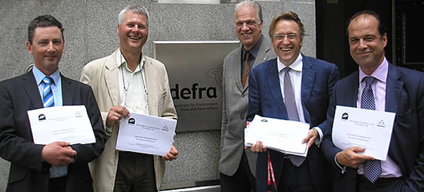 The delegation outside Defra offices London.