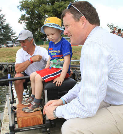 Fisheries Minister Richard Benyon met the coaching team from the PAA and the adults and children that were learning to fish