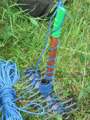 An invaluable tool on any tench water - the weed rake