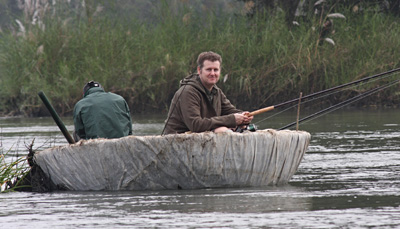 Fishing from the coracle