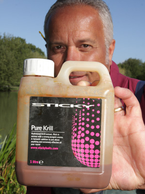 Russ dampens his groundbait with Pure Krill