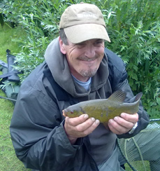 Guido Fawkes with a small tench