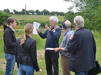 The Face the Facts team with Dave Stimpson from the River Beane Restoration Association, Charlie Bell from The Herts & Middx Wildlife Trust and yours truly in full rant!