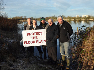 Martin Salter with some of campaigners who have spent years protecting the Kennet water meadows from harmful development