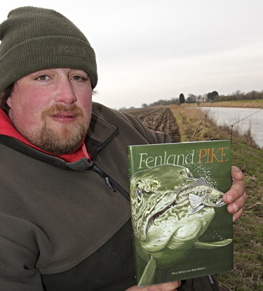 Mark Barrett with his book Fenland Pike