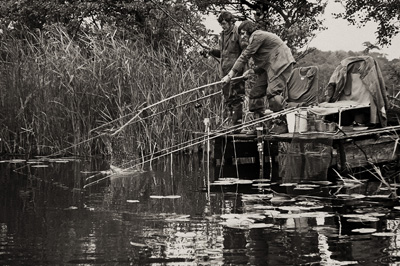 Netting a bream from a Cheshire Mere