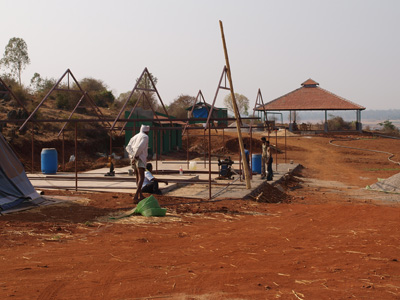 New building work in progress at the camp