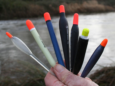 A sample of the type of floats I employ for my grayling fishing