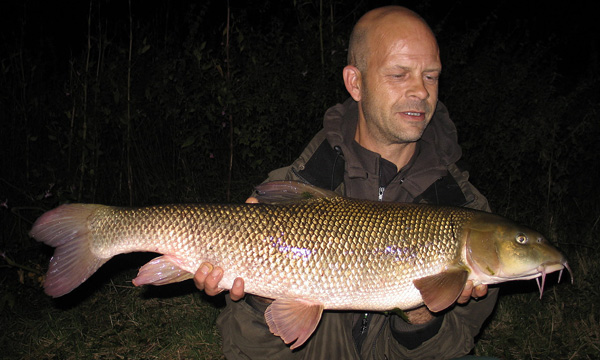 He became a very competent big fish angler - here with a 14lb 6oz Ivel barbel
