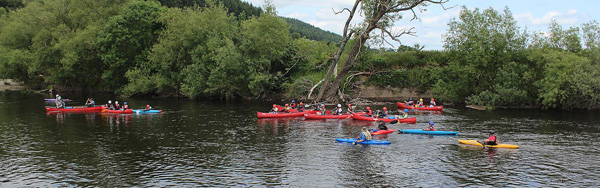 Paddlers on the Wye...