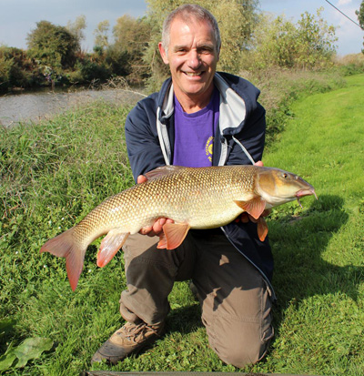 Pete with a daytime fish from the Severn