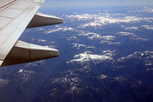 Flying in over British Columbia