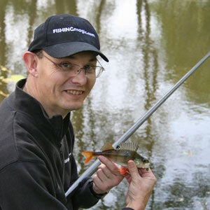 Small fish, like this small perch held by Mark, are easier<BR></noscript> to catch and ideal for beginners’><BR><font size=