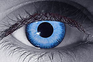 Bright blue contact lenses