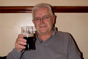Graham with a cheeky pint of the black stuff