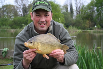 Mike with another fine crucian