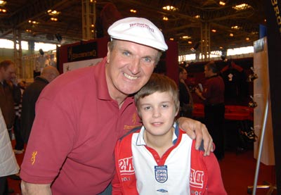 Bob Nudd and a young fan